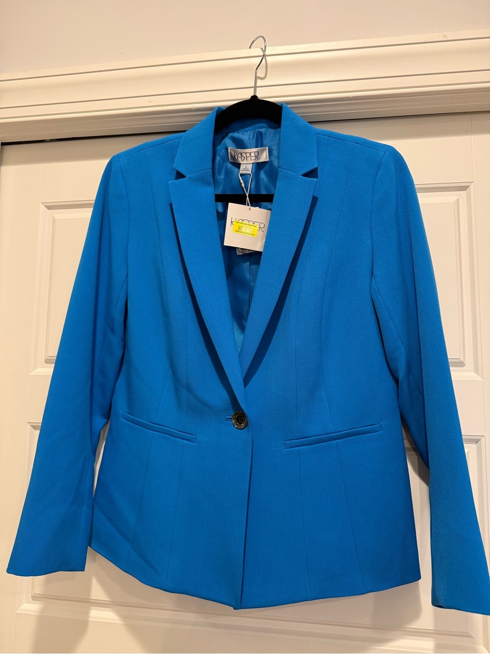 Kasper Women's Bright Blue Single-Button Blazer